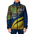 Personalised Parramatta Eels Padded Jacket Polynesian Tribal Art Style With Muscular Eel Mascot