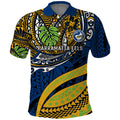Personalised Parramatta Eels Polo Shirt Polynesian Tribal Art Style With Muscular Eel Mascot