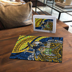 Personalised Parramatta Eels Puzzle Polynesian Tribal Art Style With Muscular Eel Mascot