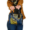 Personalised Parramatta Eels Shoulder Handbag Polynesian Tribal Art Style With Muscular Eel Mascot