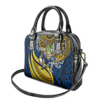 Personalised Parramatta Eels Shoulder Handbag Polynesian Tribal Art Style With Muscular Eel Mascot