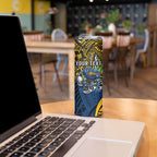 Personalised Parramatta Eels Skinny Tumbler Polynesian Tribal Art Style With Muscular Eel Mascot