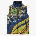 Personalised Parramatta Eels Sleeveless Puffer Jacket Polynesian Tribal Art Style With Muscular Eel Mascot