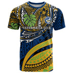 Personalised Parramatta Eels T Shirt Polynesian Tribal Art Style With Muscular Eel Mascot