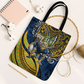 Personalised Parramatta Eels Tote Bag Polynesian Tribal Art Style With Muscular Eel Mascot