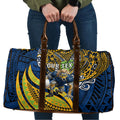 Personalised Parramatta Eels Travel Bag Polynesian Tribal Art Style With Muscular Eel Mascot