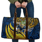 Personalised Parramatta Eels Travel Bag Polynesian Tribal Art Style With Muscular Eel Mascot