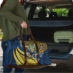 Personalised Parramatta Eels Travel Bag Polynesian Tribal Art Style With Muscular Eel Mascot