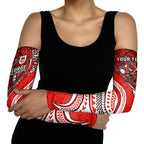 Personalised St George Illawarra Dragons Arm Sleeves Polynesian Tribal Art Style With Fierce Red Dragon Mascot