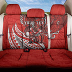 Personalised St George Illawarra Dragons Back Car Seat Cover Polynesian Tribal Art Style With Fierce Red Dragon Mascot