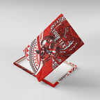Personalised St George Illawarra Dragons Canvas Wall Art Polynesian Tribal Art Style With Fierce Red Dragon Mascot