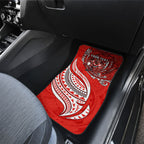 Personalised St George Illawarra Dragons Car Mats Polynesian Tribal Art Style With Fierce Red Dragon Mascot