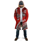 Personalised St George Illawarra Dragons Cloak Polynesian Tribal Art Style With Fierce Red Dragon Mascot