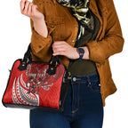 Personalised St George Illawarra Dragons Shoulder Handbag Polynesian Tribal Art Style With Fierce Red Dragon Mascot