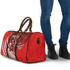 Personalised St George Illawarra Dragons Travel Bag Polynesian Tribal Art Style With Fierce Red Dragon Mascot