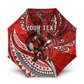 Personalised St George Illawarra Dragons Umbrella Polynesian Tribal Art Style With Fierce Red Dragon Mascot