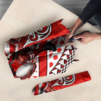 Personalised St George Illawarra Dragons Umbrella Polynesian Tribal Art Style With Fierce Red Dragon Mascot