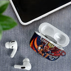 Personalised Sydney Roosters AirPods Case Polynesian Tribal Art Style With Aggressive Rooster Mascot