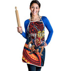 Personalised Sydney Roosters Apron Polynesian Tribal Art Style With Aggressive Rooster Mascot