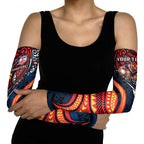 Personalised Sydney Roosters Arm Sleeves Polynesian Tribal Art Style With Aggressive Rooster Mascot
