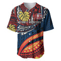 Personalised Sydney Roosters Baseball Jersey Polynesian Tribal Art Style With Aggressive Rooster Mascot