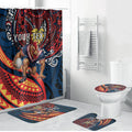 Personalised Sydney Roosters Bathroom Set Polynesian Tribal Art Style With Aggressive Rooster Mascot