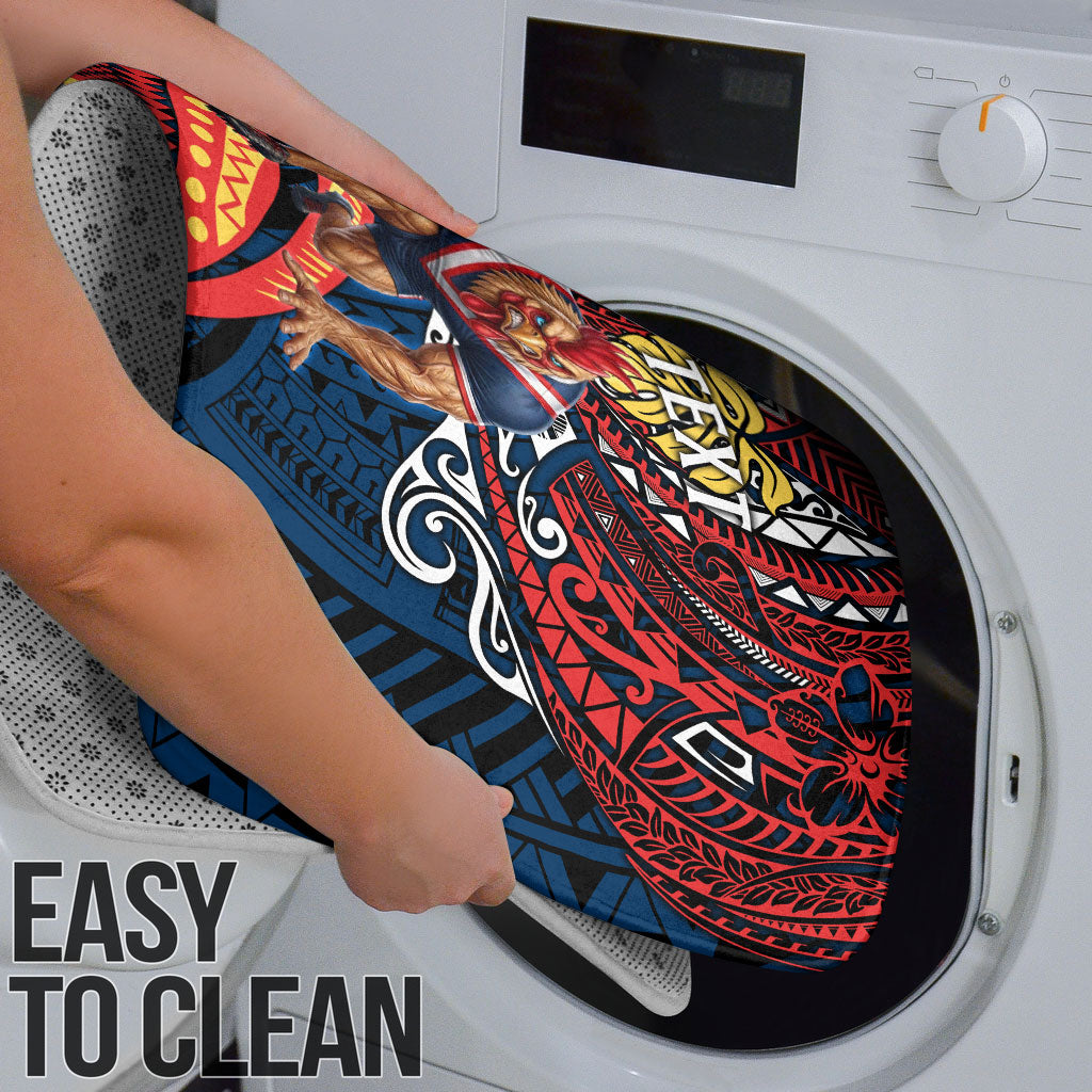 Personalised Sydney Roosters Bathroom Set Polynesian Tribal Art Style With Aggressive Rooster Mascot