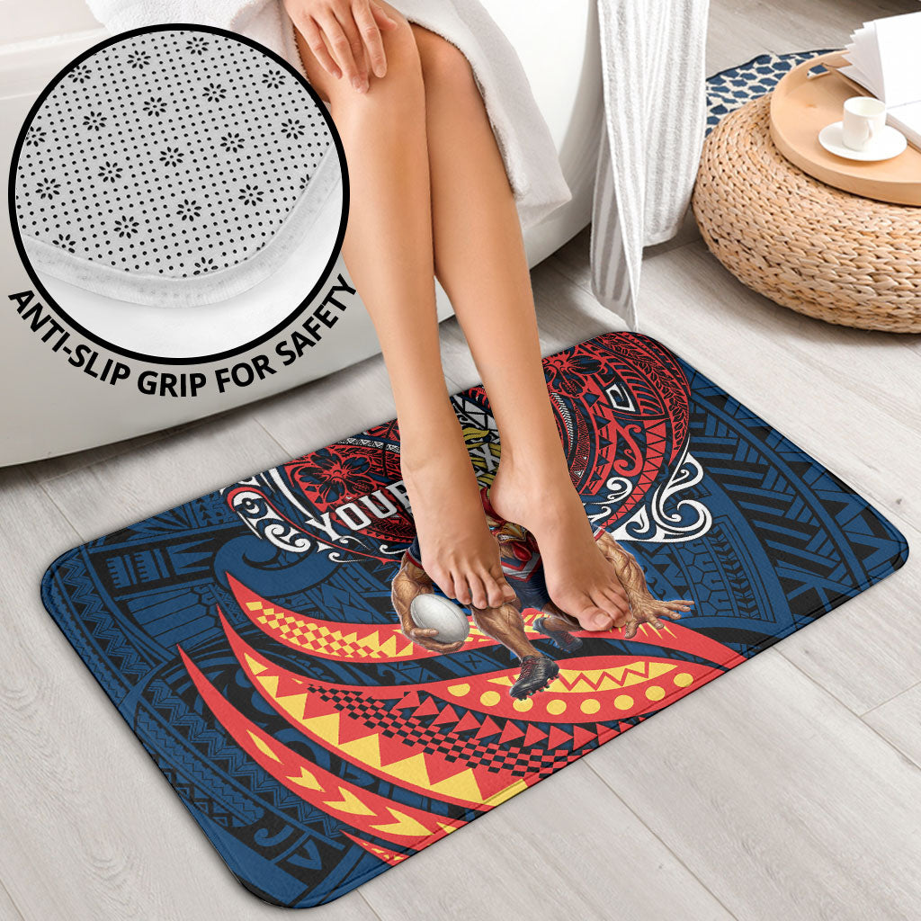 Personalised Sydney Roosters Bathroom Set Polynesian Tribal Art Style With Aggressive Rooster Mascot
