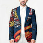 Personalised Sydney Roosters Blazer Polynesian Tribal Art Style With Aggressive Rooster Mascot