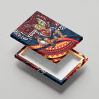 Personalised Sydney Roosters Canvas Wall Art Polynesian Tribal Art Style With Aggressive Rooster Mascot