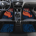 Personalised Sydney Roosters Car Mats Polynesian Tribal Art Style With Aggressive Rooster Mascot
