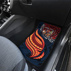 Personalised Sydney Roosters Car Mats Polynesian Tribal Art Style With Aggressive Rooster Mascot