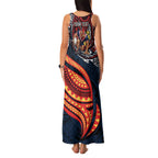 Personalised Sydney Roosters Family Matching Tank Maxi Dress and Hawaiian Shirt Polynesian Tribal Art Style With Aggressive Rooster Mascot