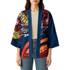 Personalised Sydney Roosters Kimono Polynesian Tribal Art Style With Aggressive Rooster Mascot