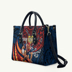 Personalised Sydney Roosters Leather Bag Polynesian Tribal Art Style With Aggressive Rooster Mascot