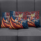 Personalised Sydney Roosters Pillow Cover Polynesian Tribal Art Style With Aggressive Rooster Mascot