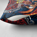 Personalised Sydney Roosters Pillow Cover Polynesian Tribal Art Style With Aggressive Rooster Mascot