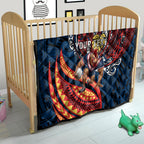 Personalised Sydney Roosters Quilt Polynesian Tribal Art Style With Aggressive Rooster Mascot
