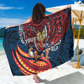Personalised Sydney Roosters Sarong Polynesian Tribal Art Style With Aggressive Rooster Mascot