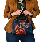 Personalised Sydney Roosters Shoulder Handbag Polynesian Tribal Art Style With Aggressive Rooster Mascot