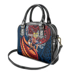 Personalised Sydney Roosters Shoulder Handbag Polynesian Tribal Art Style With Aggressive Rooster Mascot