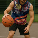 Personalised Sydney Roosters Sleeveless Hoodie Polynesian Tribal Art Style With Aggressive Rooster Mascot