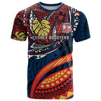 Personalised Sydney Roosters T Shirt Polynesian Tribal Art Style With Aggressive Rooster Mascot