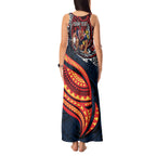 Personalised Sydney Roosters Tank Maxi Dress Polynesian Tribal Art Style With Aggressive Rooster Mascot