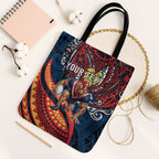 Personalised Sydney Roosters Tote Bag Polynesian Tribal Art Style With Aggressive Rooster Mascot