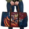 Personalised Sydney Roosters Travel Bag Polynesian Tribal Art Style With Aggressive Rooster Mascot