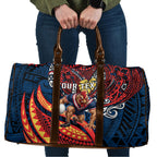 Personalised Sydney Roosters Travel Bag Polynesian Tribal Art Style With Aggressive Rooster Mascot