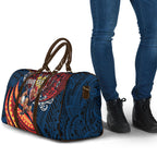 Personalised Sydney Roosters Travel Bag Polynesian Tribal Art Style With Aggressive Rooster Mascot