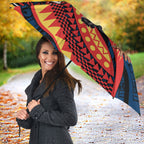 Personalised Sydney Roosters Umbrella Polynesian Tribal Art Style With Aggressive Rooster Mascot