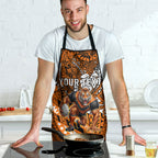 Personalised Wests Tigers Apron Polynesian Tribal Art Style With Powerful Tiger Mascot